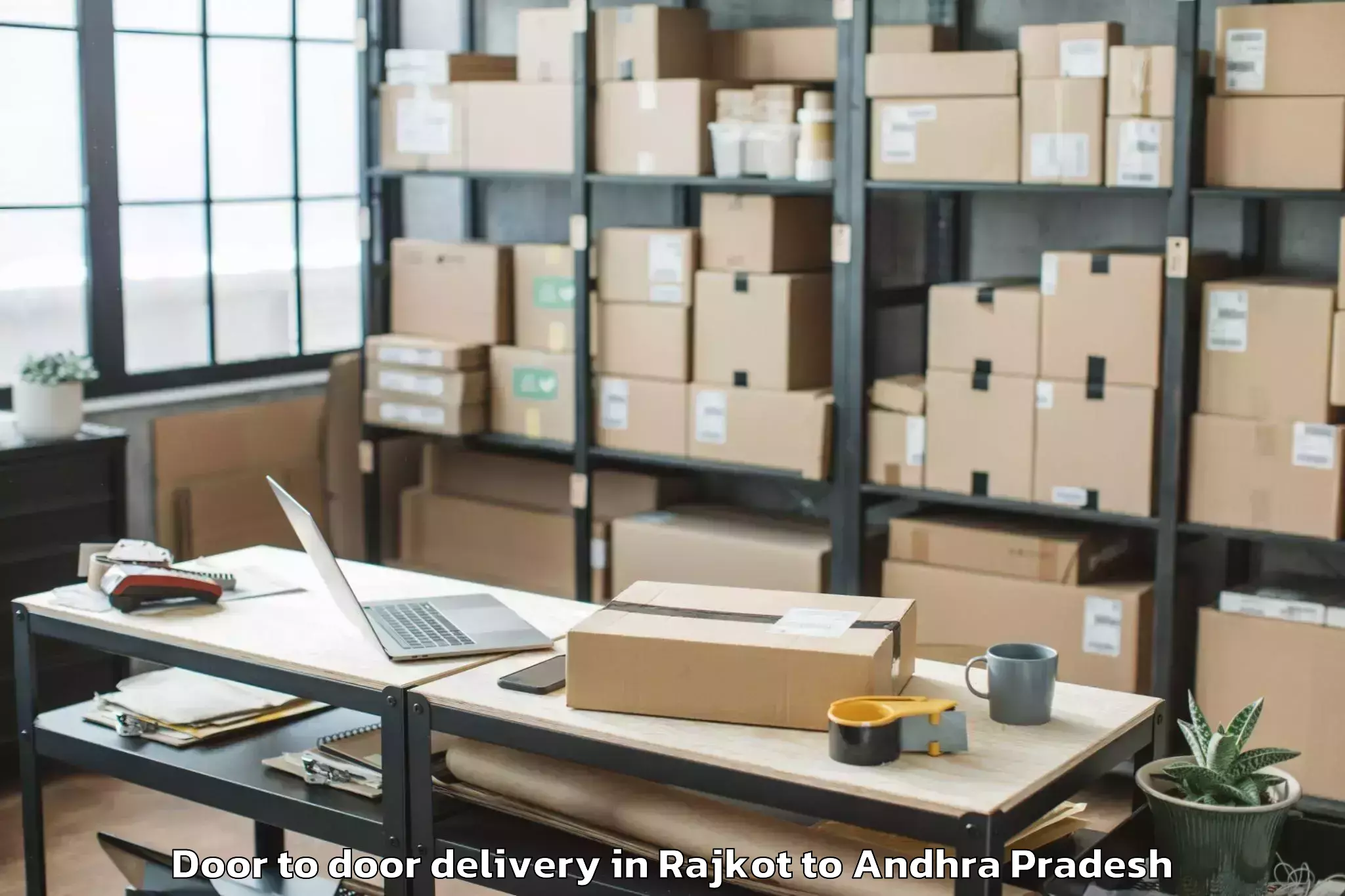 Trusted Rajkot to Nadendla Door To Door Delivery